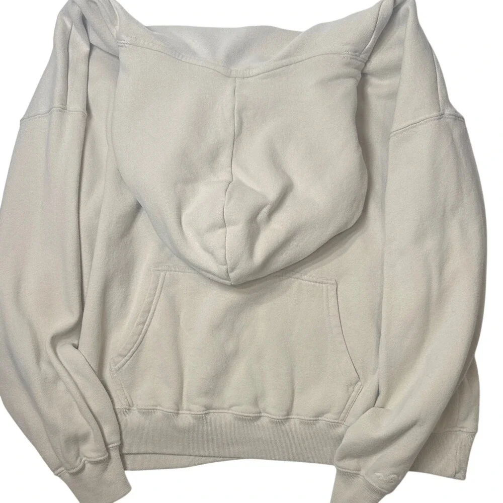 Hollister‎ Cream Hooded Pullover Sweatshirt